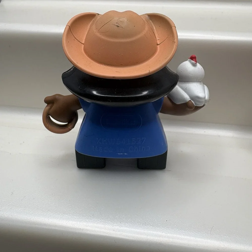 Little Tikes Waffle Block People Doctor Farmer Girl Sheep And Cow EUC